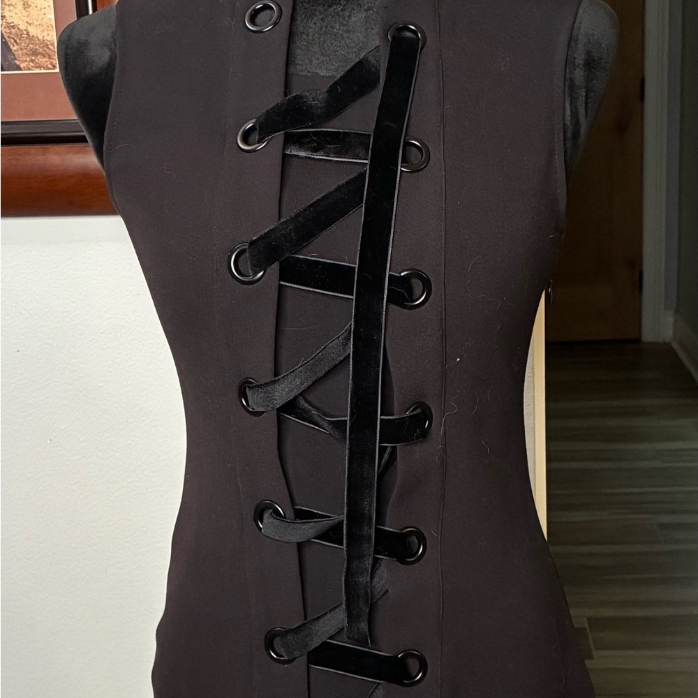 The Kooples Black Lace-Up Dress